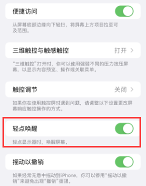 定海苹果授权维修站分享iPhone轻点无法唤醒怎么办 