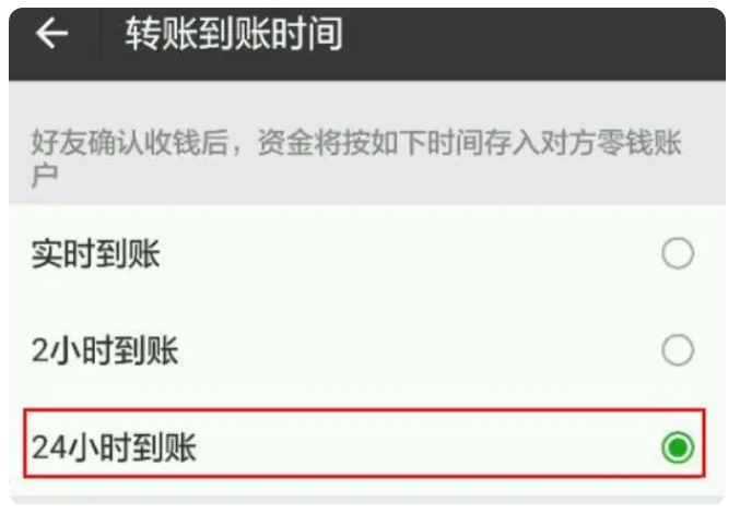 定海苹果手机维修分享iPhone微信转账24小时到账设置方法 