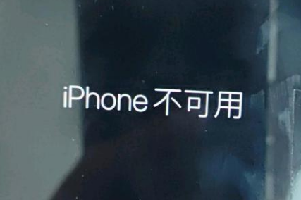 定海苹果服务网点分享锁屏界面显示“iPhone 不可用”如何解决 