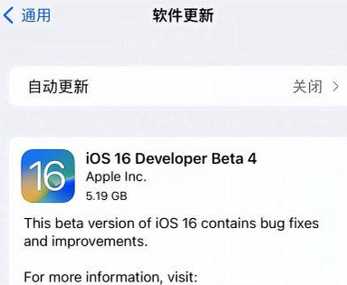 定海苹果手机维修分享iOS16 Beta4 更新内容及升级建议 