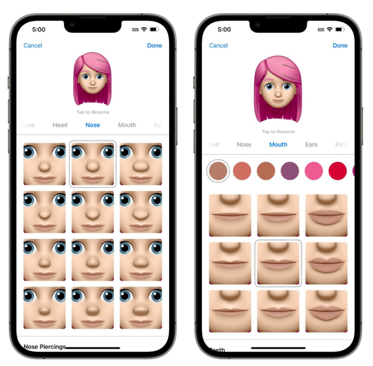 定海苹果手机维修分享​iOS 16中的拟我表情有了哪些变化和升级 