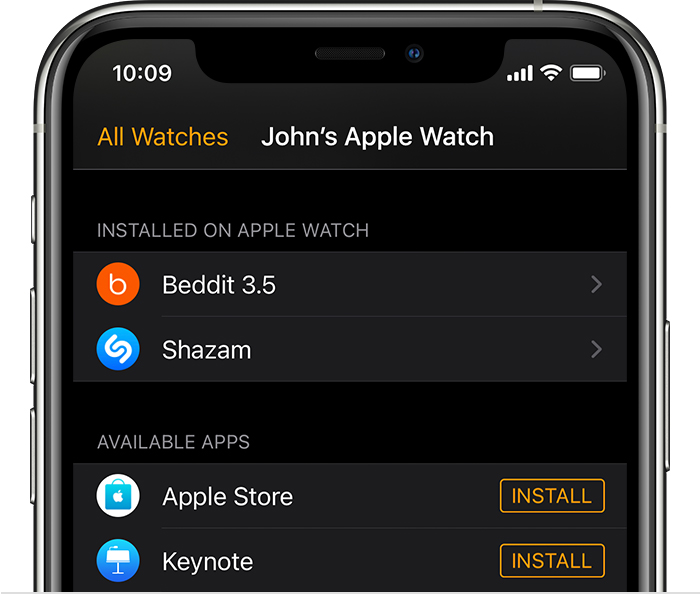 定海苹果手机维修分享如何在 Apple Watch 上下载应用 